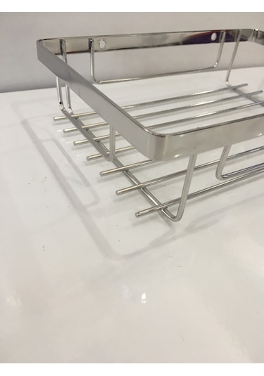 Mabello Banyo Duş Rafı 225x15 Tekli Kare Süngerlik Krom Çok Renkli