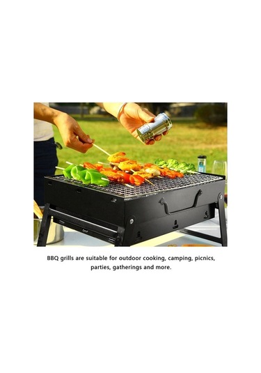 Prestigegoods Kampı Piknik Kömür Izgara 13.8x10.6x7.9in Çok Renkli Çok Renkli