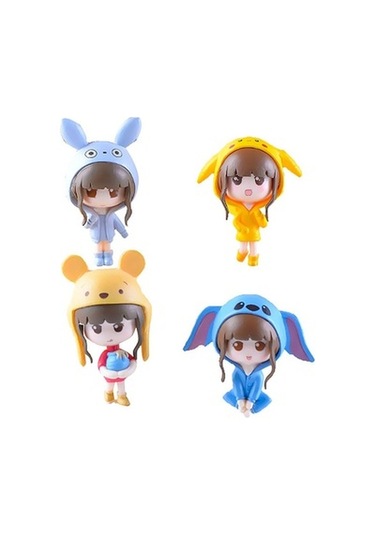 Lijinxu 4 Adet Bahçe Minyatür Heykelcik El Sanatları Mikro