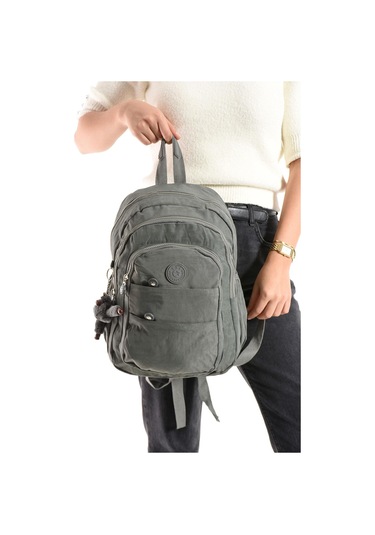 Ultra Hafif Çok Cepli Orta Boy Sırt Çantası Unisex Gri Model: 571-4c Gri