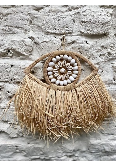 Hasır Doğal Deniz Kabuklu Rafya Göz Model
