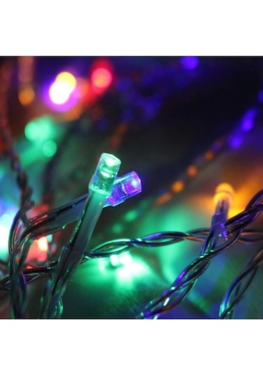 8 Foksiyonlu 10 Metre 100 Ledli Fişli Led Dekor Lambası Animasyonlu Rekli Yılbaşı Ağacı Işığı