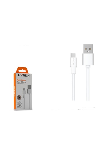 Hytech Hy-X105 1M 2A Type-C Beyaz Şarj Kablosu