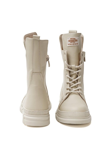 Greyder 32672 Kadın Ekru Hakiki Deri Sneaker Bot -311-ekru Ekru