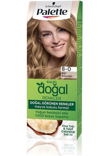 Palette Kalıcı Doğal Renkler Saç Boyası 8 - 0 Bal Köpüğü X 3 Adet