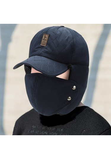 Sonbahar Ve Kış Kadife Maskeli Şapka 001