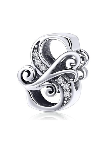 Wostu 925 Ayar Gümüş Az 26 Harfler Göz Kamaştırıcı Boncuk Fit Charm Bilezik Ve Kolye S