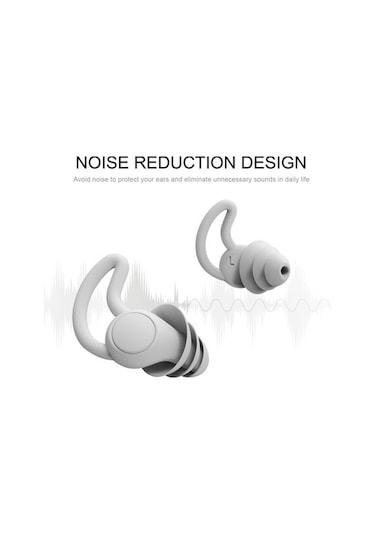 Ulzyvf Yumuşak Silikon Kulak Tıkacı - Yüzme, Uyku, Gürültü Önleyici Su Geçirmez Yeniden Kullanılabilir Mavi Mavi