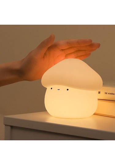 Ulzyvf Silikon Mantar Gece Lambası Pat Işık 15/30 Dakika Gecikmeli Kapama İki Dimmer 1w Led Diğer