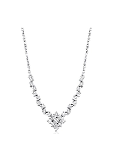 0.28 Karat Pırlanta Trend Kolye T13563 Beyaz