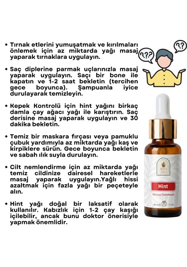 Hint Yağı 30 Ml. %100 Saf 30 ML