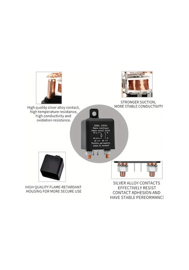 Xuweiwei 200a 12v Uzaktan Kumanda Batarya Kesici Anahtarı Otomatik Kapanma Anahtarsız Giriş 12v Röle Anahtarı Araba Rv Motosiklet Tekne