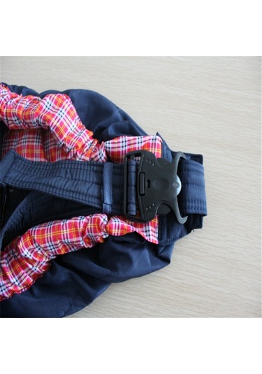 Yenidoğan Bebek Çapraz Vücut Koşum Askısı Mavi Ekose Mavi