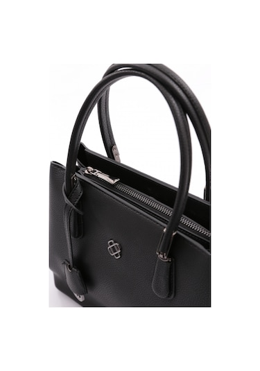 Dgn 549 Kadin Çiçek Süslemeli Fermuarli Çanta 549-2323-R1534 Siyah