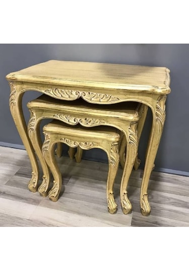 Masifart Salix 3 Lü Kristal Zigon Sehpa