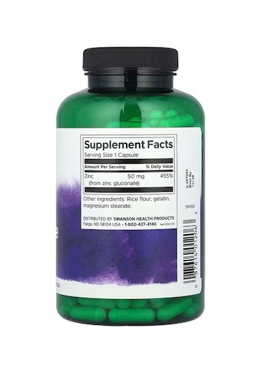 Zinc Glukonat, 50 Mg, 250 Kapsül. Usa Menşei.dmmedicine'den