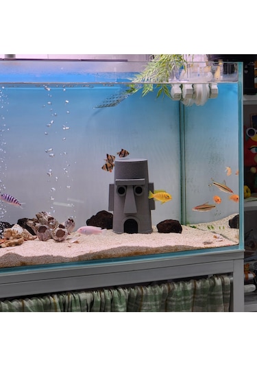 Squidward Balık Yuvası Akvaryum Aksesuarı Sünger Bob Temalı Bal