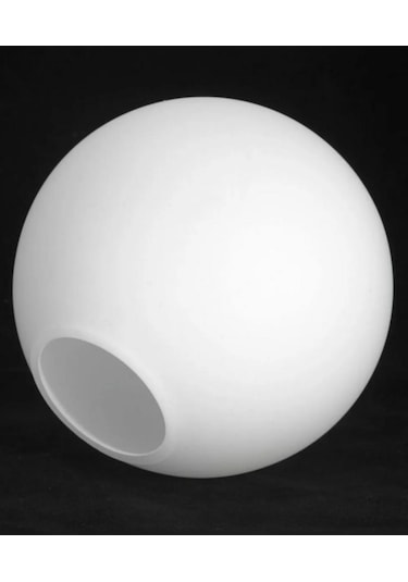 Beyaz Renk Glop Cam - Avize Fanusu - 15 Cm Çap - E27 Ampul Uyumlu