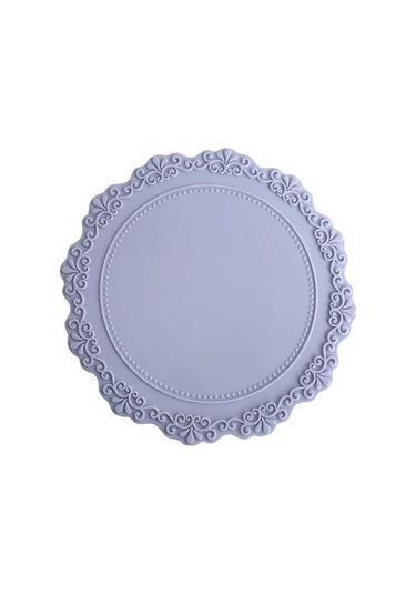 Novahub Gri Yemek Placemat Yuvarlak Restoran Malzemeleri Yeniden Kullanılabilir Lekeye Dayanıklı Masa Mat Trendy Haşlanma Önleyici Gri Gri