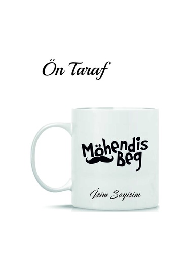 Mühendis Kişiye Özel Tasarım Kupa Bardak Beyaz