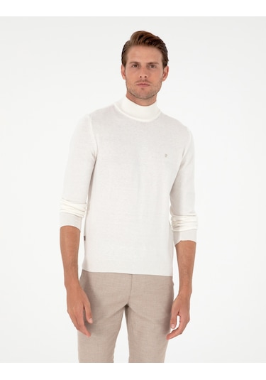 Pierre Cardin Erkek Ekru Kazak /triko 50296614-vr019 Ekru
