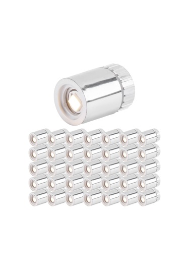 Xurunkeji Bebek Evi İçin 36 Adet Minyatür Işık, El Sanatları İçin Minyatür Led Işıklar, Pil İle Çalışan Mini Spot Işıklar Sıcak Beyaz Gümüş