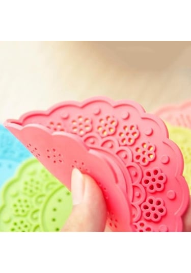 Silikon Kaymaz Dayanıklı Isıya Dayanıklı Pedler Ev Dekor Bardak Bardak Altlığı 6pcs Diğer