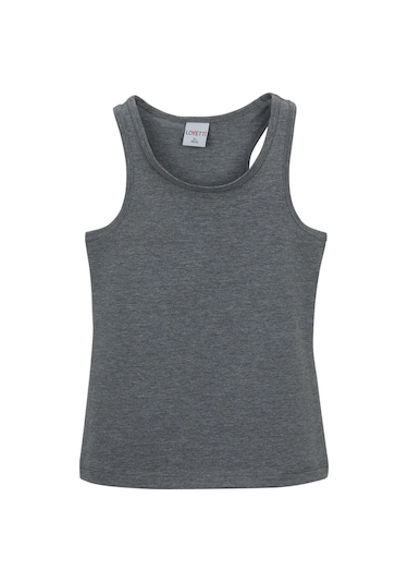 Lovetti Gri 4 Kız Çocuk Düz Basıc Yüzücü Atlet Gri