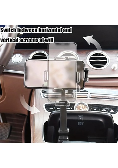 Primepickings Siyah Universal Araç Telefon Tutucu - Ayarlanabilir Dönebilir Güvenli Tutuş