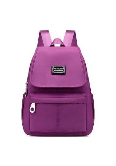 Ganzhoushop Yeni Yaz Sırt Sırt Seyahat Rahat Purple Oxford Öğrenci Moda Kumaş Kadın Kadın Çantası Çantası Çanta Bd Mor