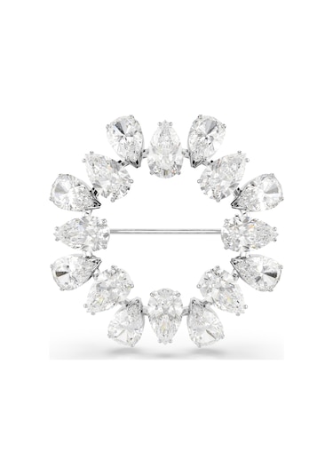 5714646 Swarovski Broş Matrıx:brooch Pear Whıte/rhs Çok Renkli