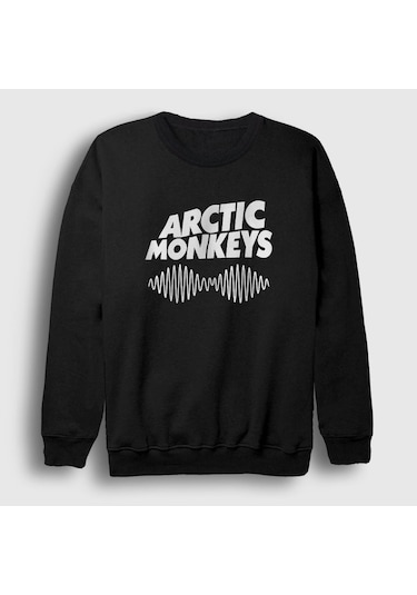Presmono Unisex Cover Arctic Monkeys Sweatshirt Siyah