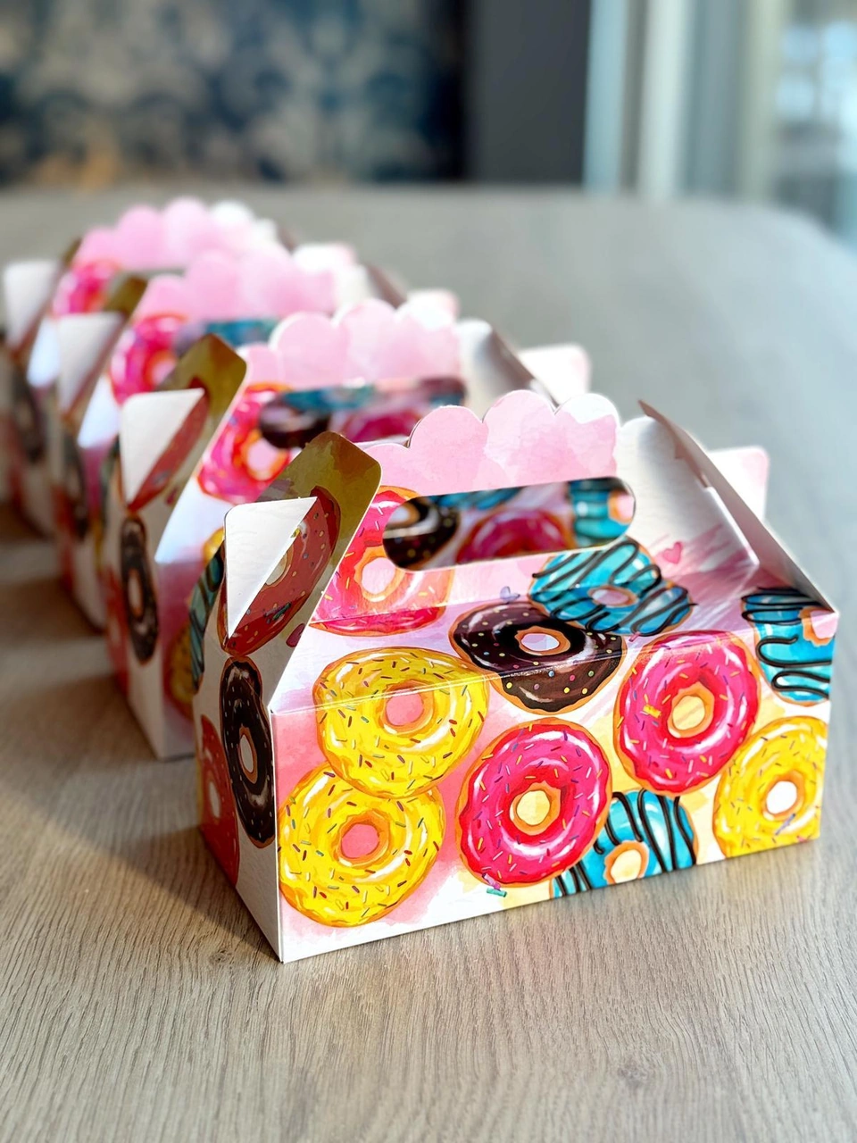 Macaron Kutusu 25 'li El Tutmalı Çanta Doğum Günü Hediye Kutusu Pasta Kutusu