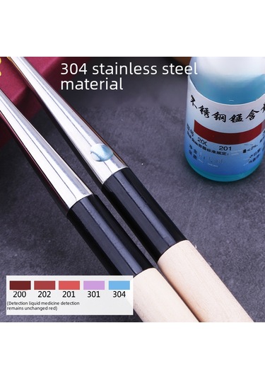 Suofeng Japon Mutfağı İçin Paslanmaz Çelik Uçlu Çubuklar - Sushi, Sashimi, Tempura Ve Akdeniz Yemekleri İçin 180mm Uzunlukta Pratik Kullanım Diğer