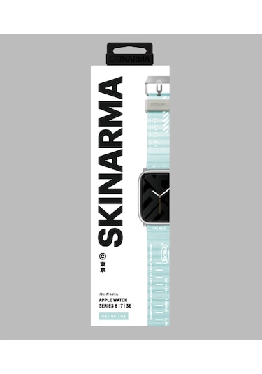 Watch 42mm Kordon Skinarma Shokku Silikon Strap Kayış Mavi Açık