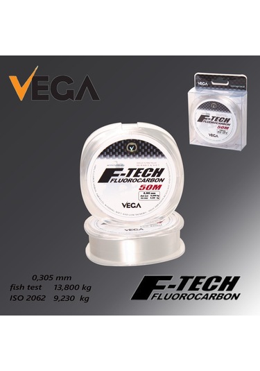 Vega F-Tech Fluorocarbon 50Mt 0,305 Mm Misina