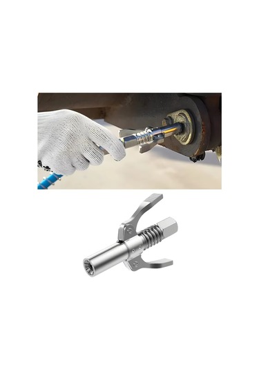 Çift Mandallı Hortumlu Gres Pompa Ucu Gres Tabanca Ucu Memesi Yağ Tabanca Ucu