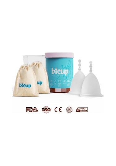 Bicup Regl Kabı Medium 2 Adet + Saklama Kesesi 2 Adet + Sterilizasyon Kutusu