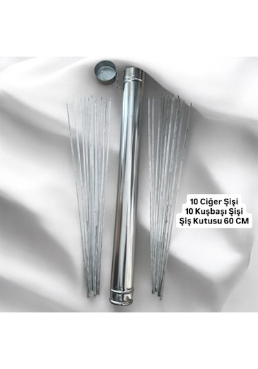 Ciğer Şişi 10 Adet,kuşbaşı Tavuk Şişi 10 Adet,şiş Kutusu 1 Adet