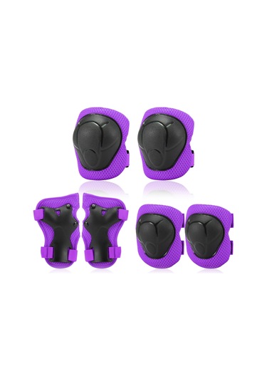 Hallow-çocuklar Diz Pedleri Set 6 1 Koruyucu Dişli Kiti Bilek Y12573pu