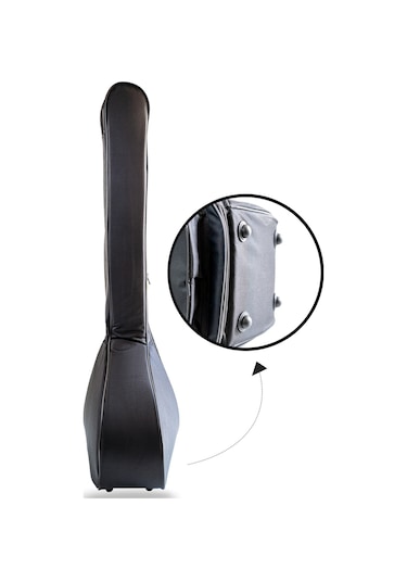Profesyonel Su Geçirmez 20 Mm Pedli Soft Case Uzun Sap Bağlama Saz Kılıfı