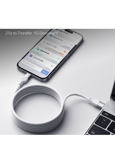 Momax DC35D Mag Link USB-C To USB- C 100 W USB2.0 Manyetik Kablo 1 M Siyah