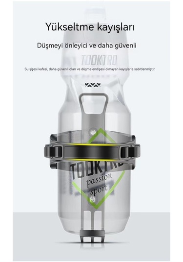 Eternal Luck Basit Hızlı Çıkarma Kayışı İle Sabitlenmiş Yuvarlak Bisiklet Boru Siyah