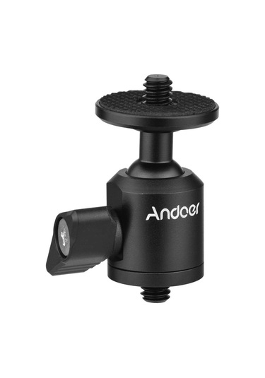 Reedark Mini Balbaşlı Adaptör Kamera Tripod Alüminyum Alaşımlı 1/4 İnç Vida Bağlantısı İle 1/4 İnç Vida Konnektörü
