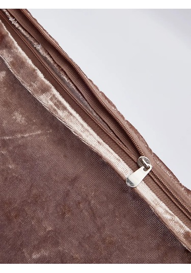 Burush Döşeme Minderi 50x50cm, Fermuarlı 127595732 Koyu Bej