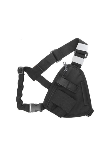 Maiyame Siyah Radyo-telsizi Cephesi, Kolay Erişimli Çalışma Yeleği - Güvenlik, İnşaat Ve Etkinlikler İçin Dayanıklı Tasarım