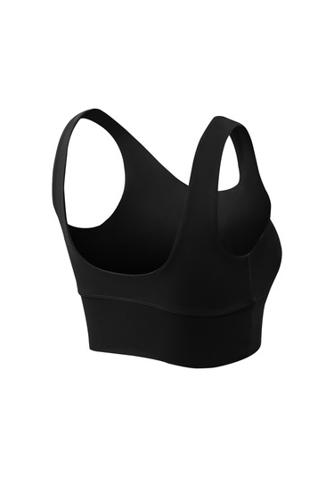 Kosona Kadınlar İçin Spor Büstiyeri, Yuvarlak Yaka U-üstü, Büst Padli, Yoga Giyimi, Siyah, Avrupa Bedeni 6/m