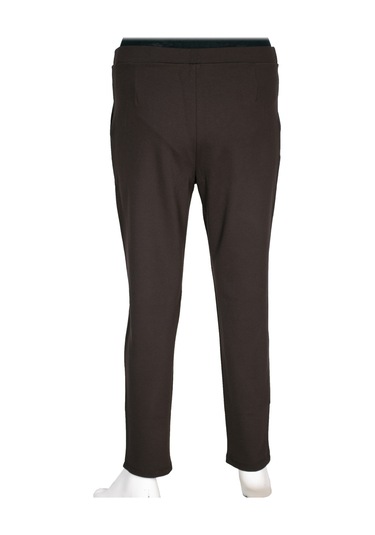 Barem Kadın Buse Rahat Kalıp Yan Cepli Orta Kalın Çelikli Kahve Pantolon Kahverengi