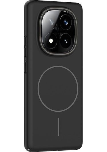 Xemu Redmi Note 14 Pro Plus Kılıf Magsafe Şarj Özellikli Ruby Silikon Kapak - Mür Şeffaf