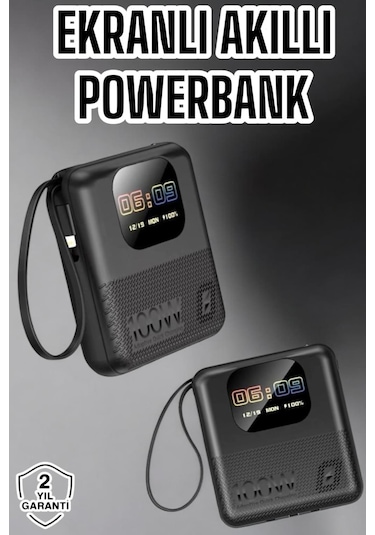 Hızlı Şarjlı 10.000 Mah Akıllı Powerbank Müzik Ve Mesaj Özellikli Çok Renkli